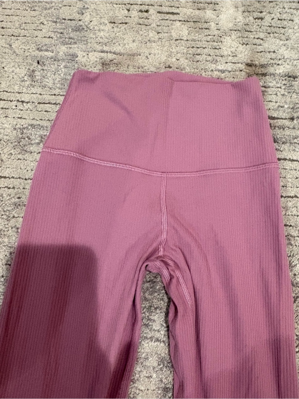 lululemon athletica Ribbed High-Waist Leggings in Mauve